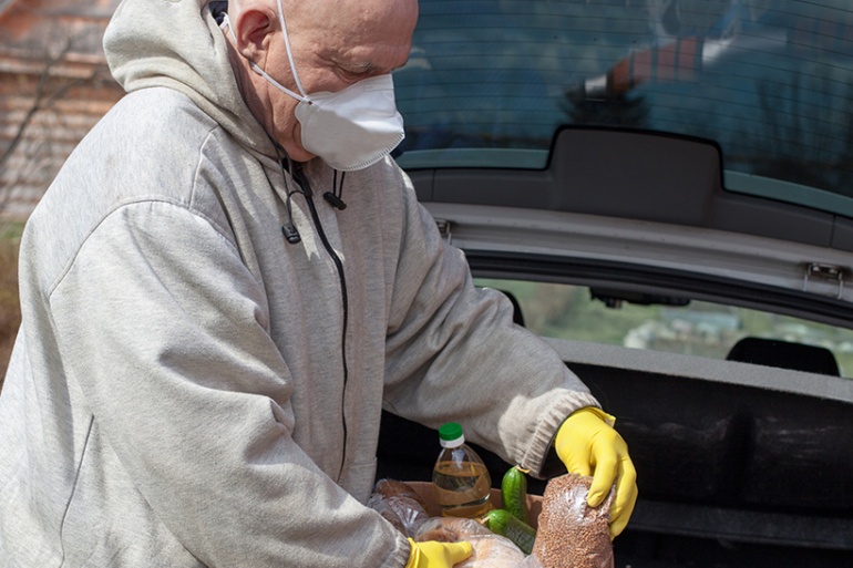 Man delivering food